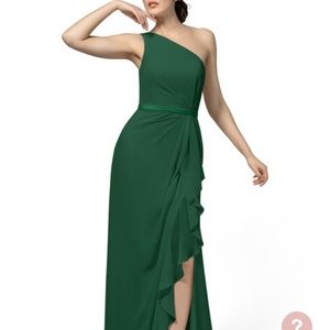 Dark Green Azazie Liza Bridesmaid Dress
